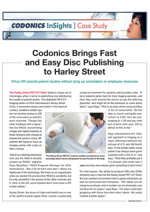 Codonics Brings Fast and Easy Disc Publishing to Harley Street