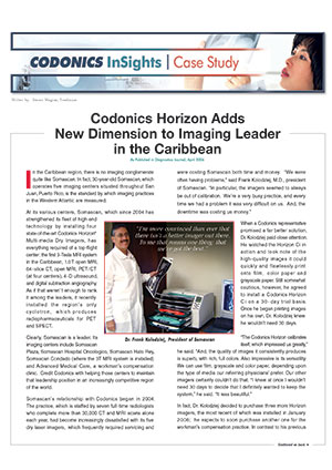 Codonics Horizon Adds New Dimension to Imaging Leader in the Caribbean